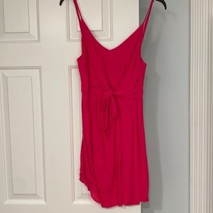 Hot pink mini dress. Size medium. Gently used. Adjustable straps.